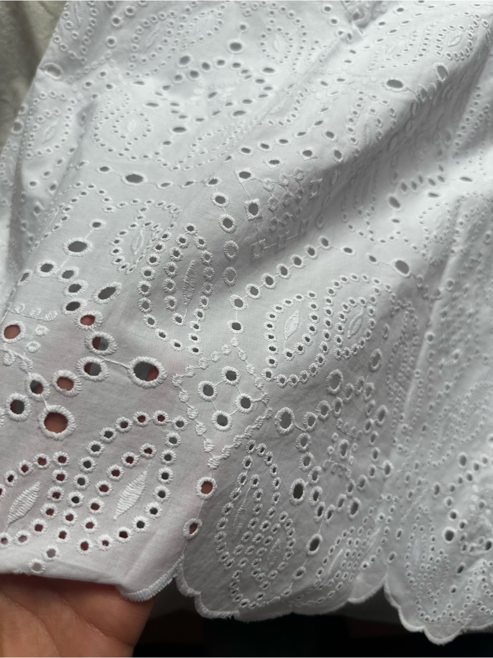 Veronica Beard Romantic Eyelet Midi Dress White Cotton Sleeveless Size 8 - Picture 3 of 13